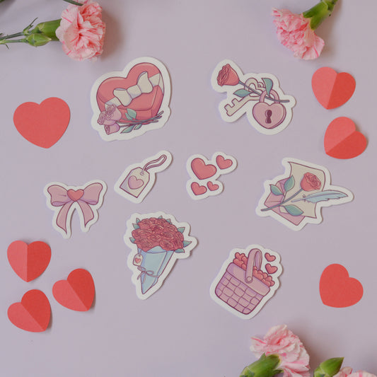 Valentine's Day Sticker Bundle – Cute Love-Themed Stickers