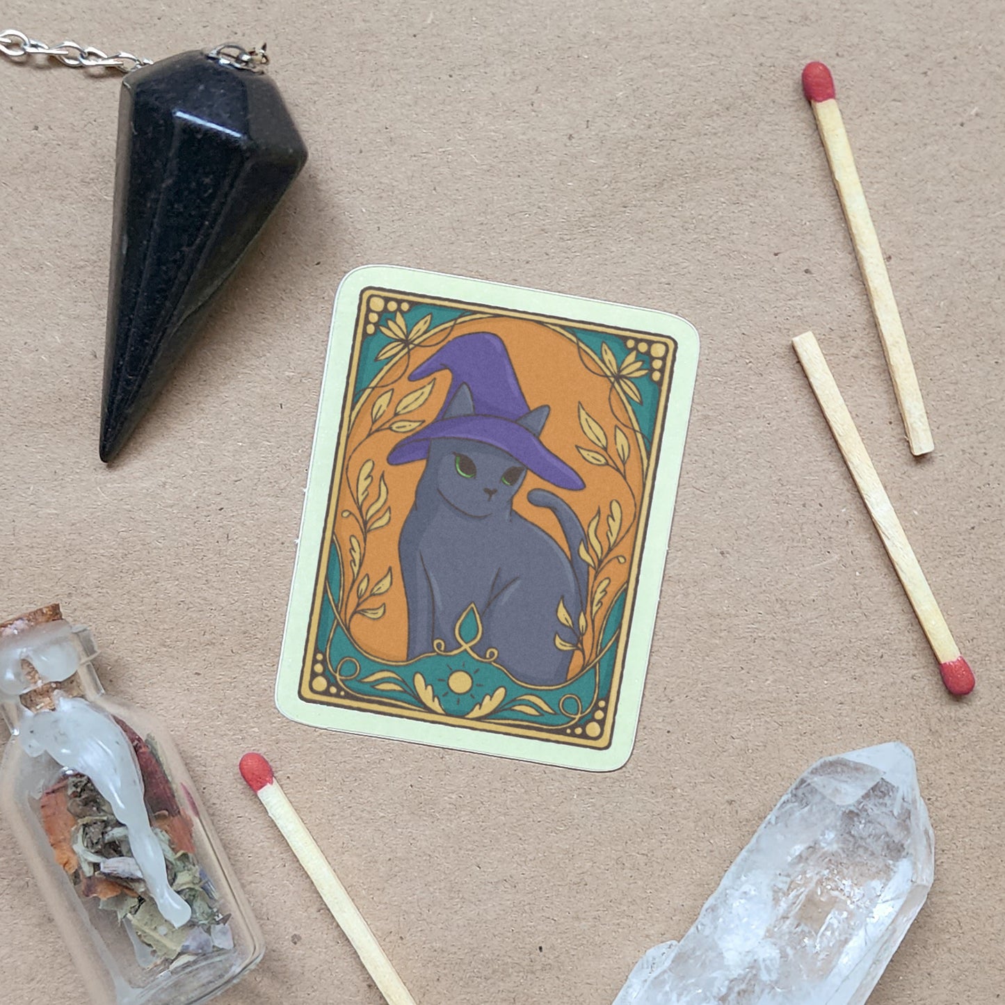 Witch Cat Sticker