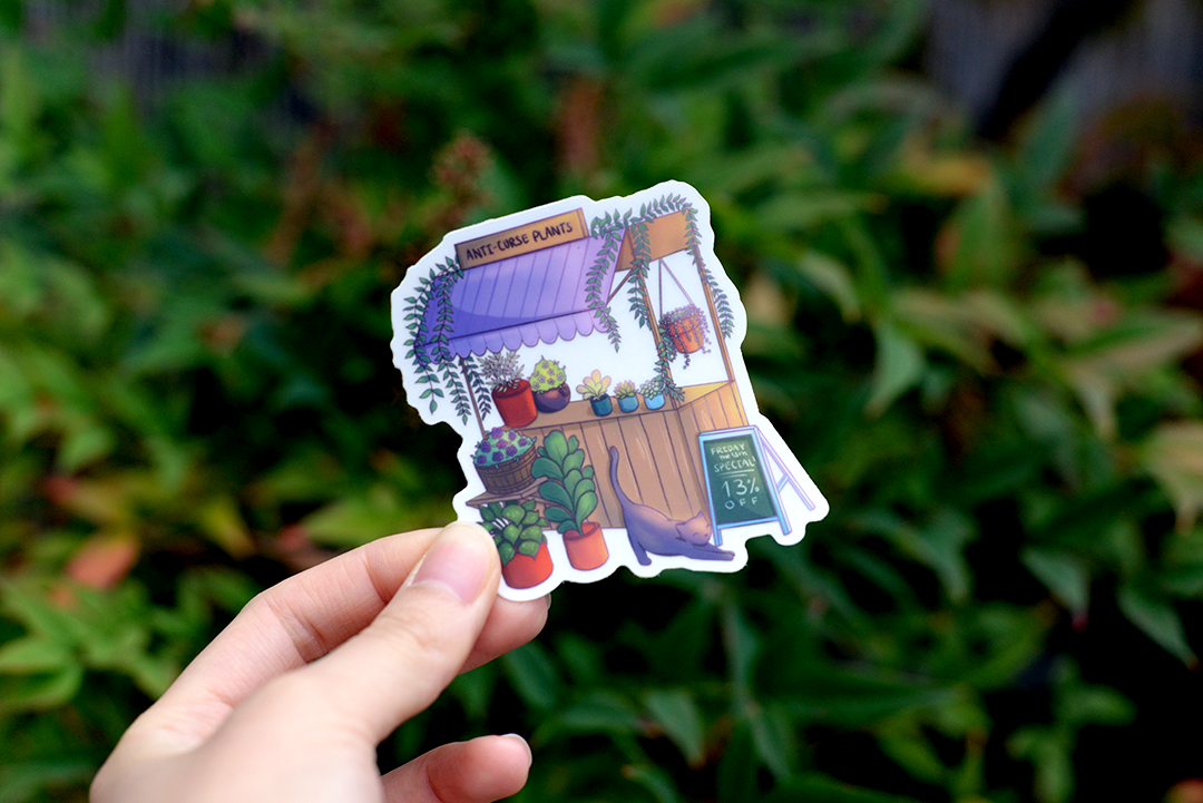 Jinx's Plant Stand Sticker