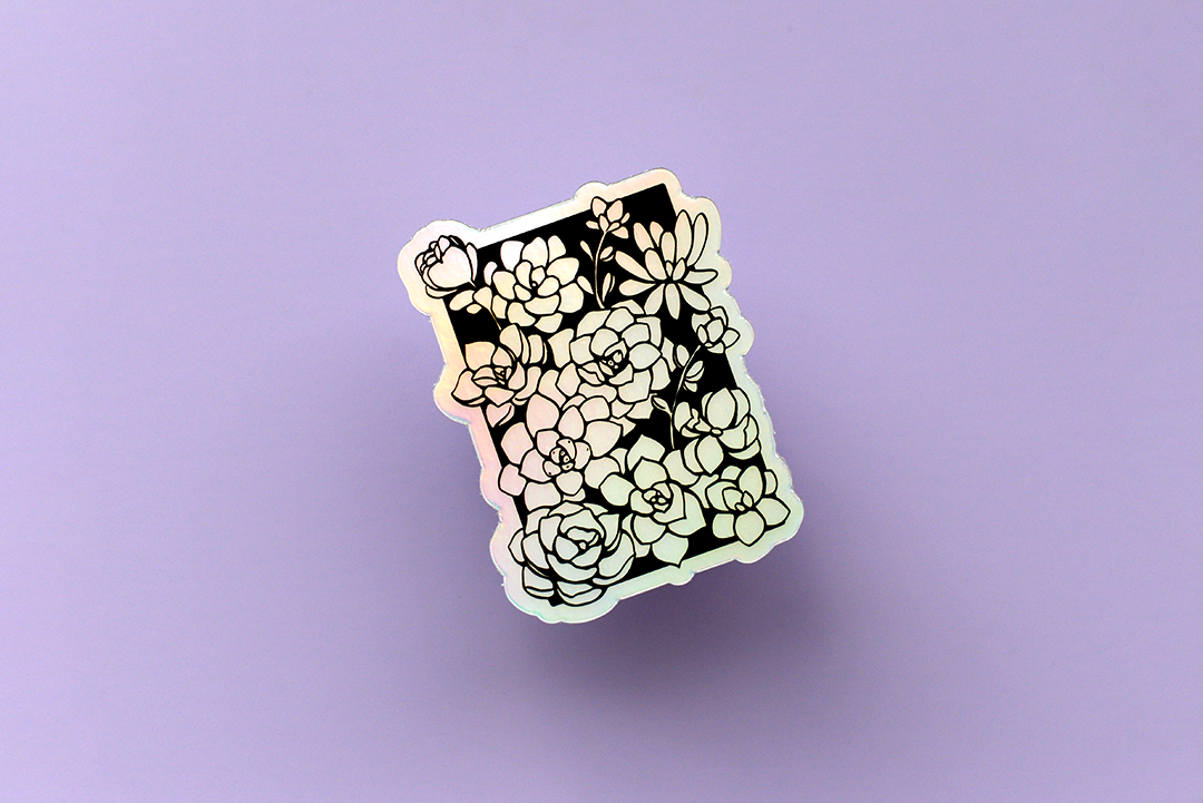 Holo Succulents Sticker