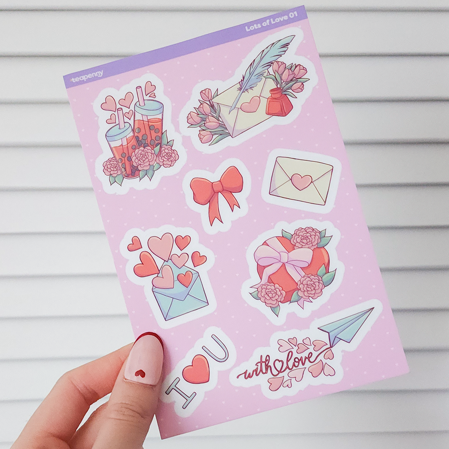 Lots of Love Sticker Sheets – Romantic & Cozy Valentine's Stickers