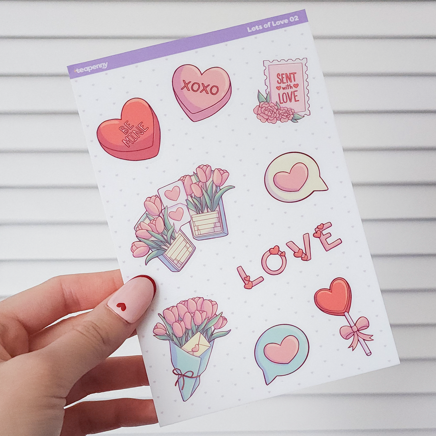 Lots of Love Sticker Sheets – Romantic & Cozy Valentine's Stickers