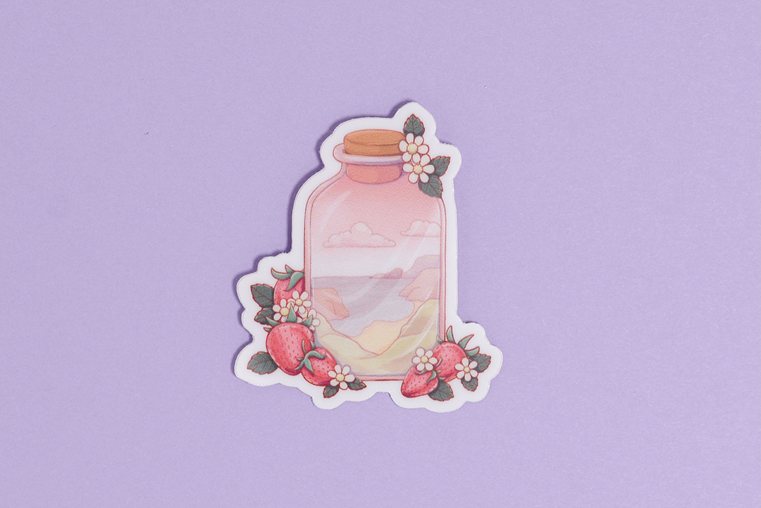Strawberry Seaside Sticker