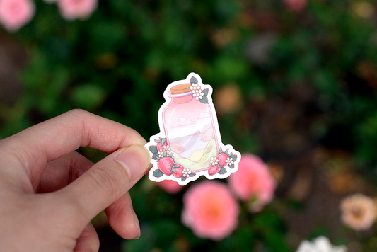 Strawberry Seaside Sticker