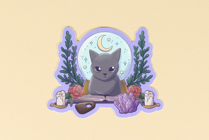 Ritual Witch Cat Sticker